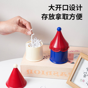 <b>Creative</b> Dental Floss And Toothpick Box Round Multifunctional Cotton Swab Storage With Lid Dustproof Organizer Home <b>Gift</b> - Product Image 5