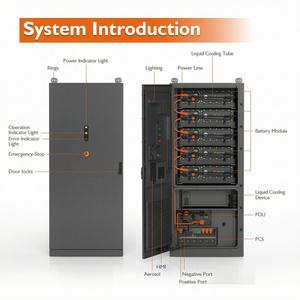 Sistema de Almacenamiento de Energía Solar para Exteriores, Conectado a la Red, 261KWh, Contenedor de 10-40 pies, Refrigeración, Gabinete CAN BESS HP1500K - Product Image 4