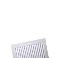 Grille d'aération fixe moderne en aluminium et acier blanc thermolaqué, design carré, pour usage extérieur, sous-sol, entrepôt, bureau