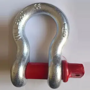 Hot selling us type screw pin anchor shackle bow shackle heavy duty load 17t 25t 38t 55t g209 shackle