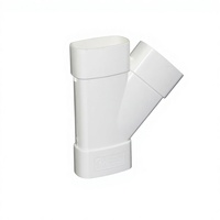 Raccord en T à angle décalé en PVC Zhongcai 55*30 pour tube plat, durable, pour branche de pipeline