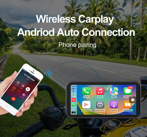 Écran Carplay sans fil de 6,25 pouces pour moto, navigateur GPS étanche avec deux caméras HD, TMPS GPS Carplay pour moto - Product Image 5