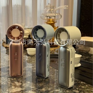 F606 Handheld <b>Ice</b> <b>Fan</b> Semiconductor Cooling Rechargeable Neckband Portable <b>Fan</b> 3-6H Battery Life Wireless Charging - Product Image 1