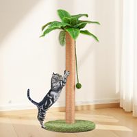 Griffoir pour chat en carton écologique moderne, petit arbre à chat avec corde en sisal, griffoir interactif pour chaton avec boule suspendue