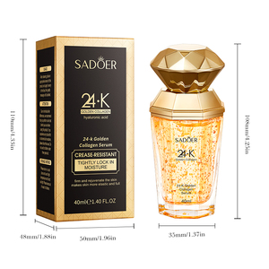 Suero Facial de Colágeno con Oro 24K Sadoer OEM para Reafirmar la Piel y Antienvejecimiento con Fórmula Nutritiva de Hidratación Profunda 40ml - Product Image 6