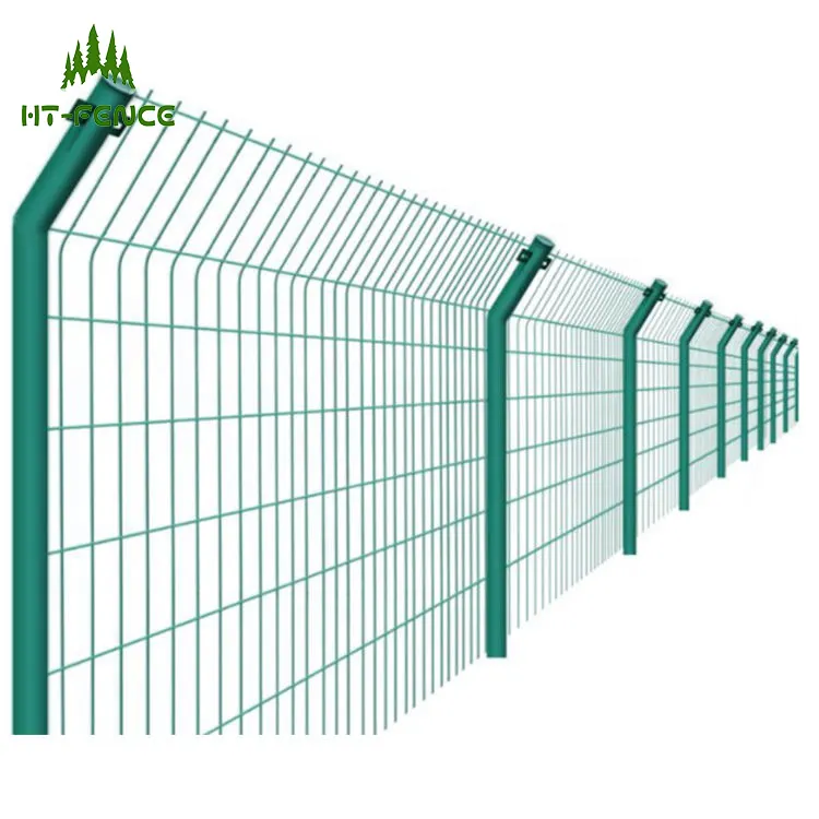 HT-FENCE Mais recente metal Segurança Galvanizado 3d Curvo Soldado Wire Mesh Painel Cerca para Road Garden Land School playground