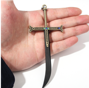 XINRUI Luffy <span class=keywords><strong>Mini</strong></span> Épée en <span class=keywords><strong>Fer</strong></span> Chapeau de Paille Pirates Anime Échelle 1:6 Cadeau de Collection pour Hommes - Product Image 4