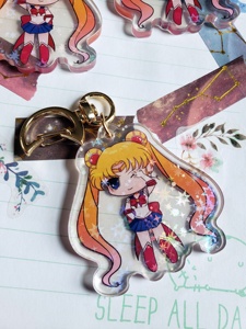 อะคริลิค OEM ODM ลายการ์ตูน <span class=keywords><strong>Sailor</strong></span> Moon Star Holographic ชิบิชาร์ม รุ่นล่าสุด ชุดที่ 2 - Product Image 2