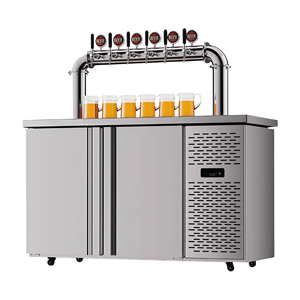 Enfriador de Cerveza de Acero Inoxidable de Alta Resistencia con Torre de 6 Grifos, Refrigerador de Barriles de Cerveza para Restaurante - Product Image 2