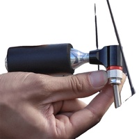 Mini pompe à vélo en alliage d'aluminium 16G Gonfleur d'air de vélo CO2 portable pour situation d'urgence