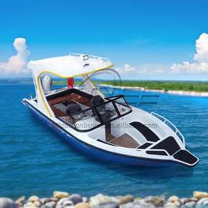 Barco de Pesca de Alta Velocidad con Consola Central de Aluminio de 19 pies/5.8 m, Fabricado <span class=keywords><strong>en</strong></span> China, con Cabina, Certificado CE, Capacidad para 8 Personas - Product Image 4