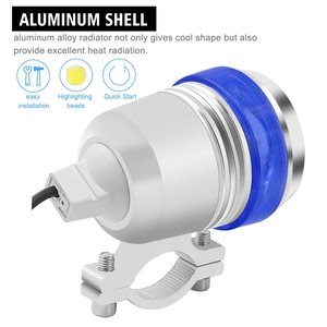 Siêu Sáng Phổ Không Thấm Nước Chrome LED Đầu Ánh Sáng Tại Chỗ Sương Mù Ánh Sáng Màu Xanh Thiên Thần Mắt Xe Máy Xe Đạp Ánh Sáng Trắng - Product Image 4