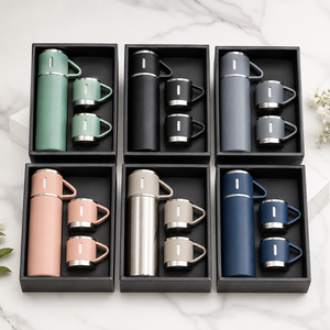 Back to School Gift Set Stainless Steel Insulated <b>Thermos</b> Vacuum Flask Mug Tumbler 3 Lids Large Capacity Eco-Friendly Portable - Product Image 1