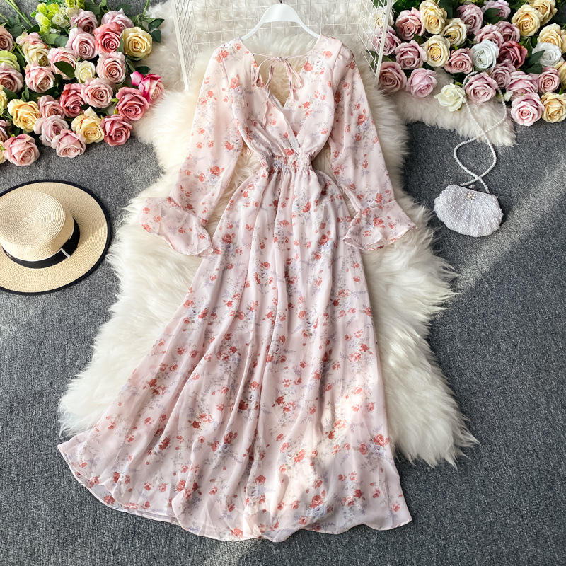 sachin and babi light blue dress Coolmee Women Spring Fall Maxi Dresses Casual Long Sleeve V Neck Floral Boho Long Dress Wedding Guest Dress L Black