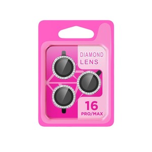 Protection d'objectif d'appareil photo de téléphone portable Bling Diamond pour <span class=keywords><strong>iPhone</strong></span> 17 16 15 14 <span class=keywords><strong>13</strong></span> 12 11 Pro Max, installation facile, verre trempé HD transparent - Product Image 1