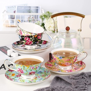 Tazza da tè e <span class=keywords><strong>piattino</strong></span> all'ingrosso Set tazza da tè e caffè <span class=keywords><strong>con</strong></span> <span class=keywords><strong>piattino</strong></span> 7 once Bone China tazza da tè e <span class=keywords><strong>piattino</strong></span> Set nero - Product Image 6