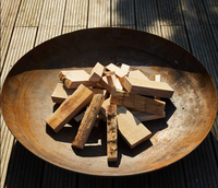 Nouvelle conception moderne, grande brasero en acier corten pour jardin, chauffage extérieur