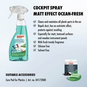 Spray para Coche con Efecto Mate, Cuidado del Habitáculo, Aroma Oceánico Fresco, 500 ml, Protección Antibrillo con Aroma Refrescante a Mar - Product Image 2