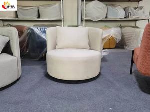 Sillón Individual con Acento Italiano, Tela de Terciopelo Bouclé, Diseño Moderno y Simple, Muebles para Sala de Estar, Expositores de la Feria IMM de <span class=keywords><strong>Colonia</strong></span> - Product Image 3