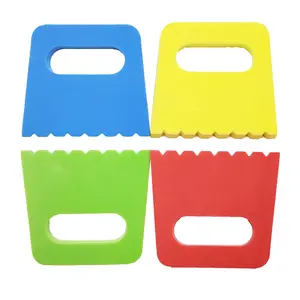 BESTLINE EVA esponja raspador niños espuma plástico en forma de pintura esponja escurridor niños Color raspador 4 piezas Set