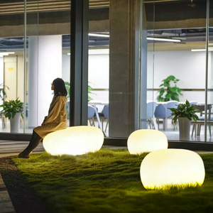 Impermeable IP65 Solar Powered LED Stone Outdoor Rock Spotlight Plastic Garden Light LED Ball para iluminación de césped - Product Image 1