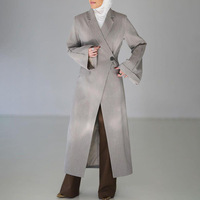 Nouvelle Collection Automne Manteau Trench Long Rayé à Boucle, Coupe Cintrée, Style Urbain Chic