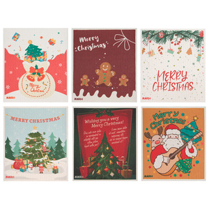 Paños de Cocina Impresos Navideños Biodegradables y Absorbentes, Paños de Limpieza para Cocina al por Mayor - Product Image 4