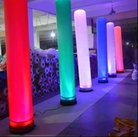 Colonne lumineuse LED colorée de 3m pour discothèque, publicité, décoration d'événement, éclairage, ballon, pilier gonflable pour fête