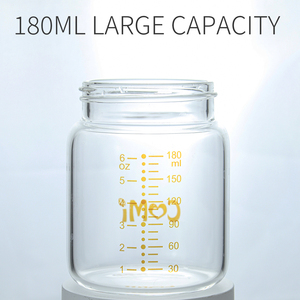 Juego de Biberones Comi de Vidrio de Borosilicato Alto, Libres de BPA, 120 ml, 180 ml, 40 oz, 60 oz, Cuello Ancho, Anti Cólicos, para Alimentación de <span class=keywords><strong>Leche</strong></span>, para Recién Nacidos - Product Image 5