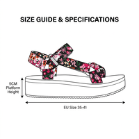 Nouvelles sandales à plateforme pour enfants à imprimé floral, style bohème, semelle épaisse, sandales de sport légères, chaussures d'été pour la plage et les activités de plein air