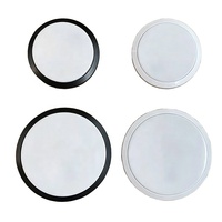 Tous les éclairages intérieurs LED ronds 180 mm 12 W pour véhicules 12 V et 24 V, pour yacht, camping-car, caravane, remorque de voyage, fourgon marin, avec interrupteur tactile
