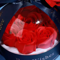 Nouvelle Idée Saint-Valentin : Boîte à Bijoux Pendentif Fleur Éternelle, Bague et Boucles d'Oreilles Rose Saint-Valentin, Vente en Gros