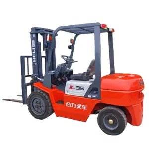 Kullanılan 3 ton 3.5 ton HELI K35 3.5 T konteyner Fork Lift satılık Forklift stokta 4.5 metre 3 sahne foerklift