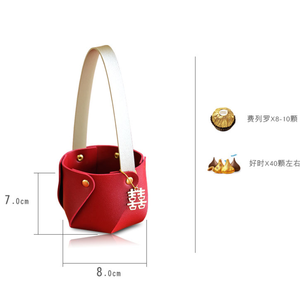 بو الجلود الزفاف مربع الحلوى حامل الحلوى حقيبة حلويات منظم الحلوى هدية للضيوف - Product Image 5