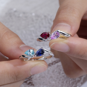 MSR-1724 Silver with Lab Grown Sapphire Ruby Factory Custom <strong>Ring</strong> Factory Price Good Quality Gold <strong>Craft</strong> <strong>Ring</strong> Couple <strong>Ring</strong> - Product Image 3