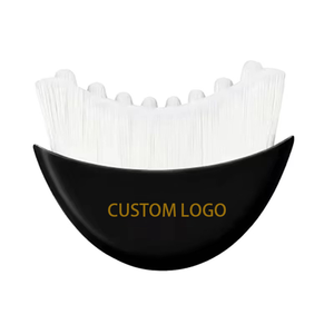Lymphatic Face Brush Contour Massager Elliptical Plastic Handle Concealer <b>Sunscreen</b> Eye Neck Makeup Brush - Product Image 1