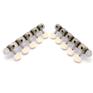 Cabezales de máquina de guitarra de 10 <span class=keywords><strong>cuerdas</strong></span> cromados 5L 5R, clavijas de afinación, afinadores de llaves, clavijas de afinación de mandolina con doble orificio - Product Image 1
