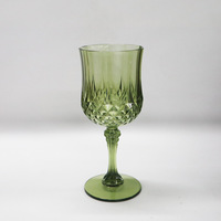 Verres à vin rouge et à cocktail en plastique CX PS à pied haut sans pied, capacité de 12 oz, ensemble de 24 pièces, portables, réutilisables, écologiques