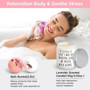 Ideas de Set de Regalo de Cumpleaños para Hermanas y Amigas con Vela Aromática, Plato para Joyas, Bolsa de Maquillaje, Canasta de Regalo de Navidad Única para Hermanas - Product Image 4
