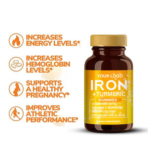 Forte demande Marque privée Bonbons en fer Multivitamine C Curcuma Folate Suppléments en fer Bonbons en fer Vitamines pour hommes et femmes - Product Image 4