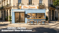 Vente Flash : Kiosque à Glaces en Gros Direct Usine, Taille et Matériaux Personnalisables, Logo OEM, Prêt à Expédier pour les Entreprises de Détail