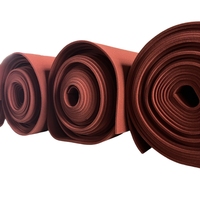 Rouleau de mousse de silicone à cellules ouvertes SHR-14-10, densité 140 kg/m³, épaisseur 10 mm, coussin en éponge rouge pour table de presse à chaud