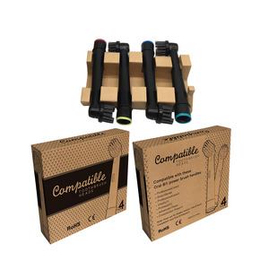 Recyclable Brosse À Dents Têtes 4 Pack de <span class=keywords><strong>Charbon</strong></span> de Bois Brosse À Dents Brosse À Dents Écologique Tête Noir - Product Image 3