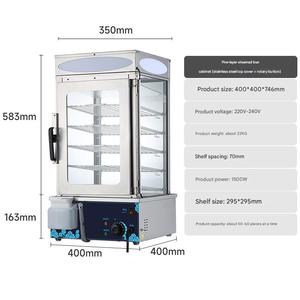Commercial Electric 5-Layer Stainless Steel Snack Machine Counter Showcase Display for Warmed Food Food <strong>Thawing</strong> <strong>Equipment</strong> - Product Image 5