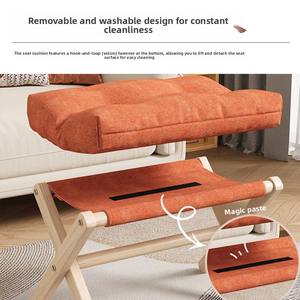 Tabouret pliant moderne en bambou pour la maison, banc à chaussures mobile pour l'entrée, repose-pieds pour petit espace, salon - Product Image 5