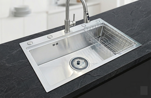 Fregadero de Cocina Económico Hecho a Mano de Acero Inoxidable 304, Fregadero Individual con Forma Cuadrada Rectangular de Buena Calidad - Product Image 5