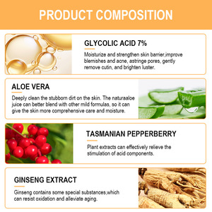 AHA Glycolic Acid Anti-Wrinkle Luxury Facial Toning <b>Solution</b> Exfoliating Moisturizing Face Toner Pore Refining Skin Care 240ml - Product Image 3