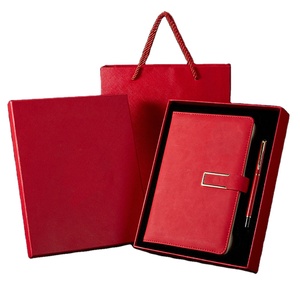Father Day Gift Custom Luxury Corporate Journal Leather Notebook Promotional & Business Set with Box and Pen for Men Women