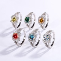 Bague en argent sterling S925 certifiée GRA, tendance, couleurs VVS, moissanite, anniversaire, mariage, bagues en moissanite, fournitures de bijoux