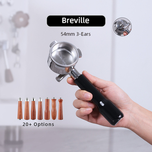 พอร์ทาฟิลเตอร์กาแฟ Breville ขนาด 58 มม. ทำจากสแตนเลสสตีล แบบหัวจ่ายเดี่ยวและคู่ พร้อมฟิลเตอร์กรองกาแฟ สามารถปรับแต่งโลโก้ได้ - Product Image 1
